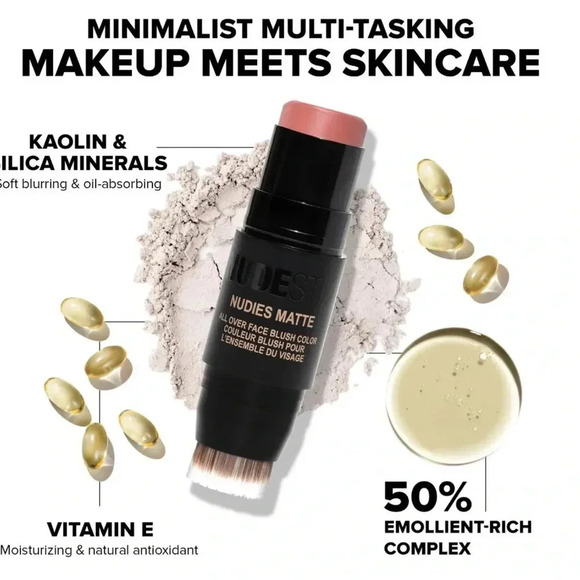 NWT Nudies Matte Blush in Sunset Strip Color w/ brush - Retails for $35 - Picture 2 of 12